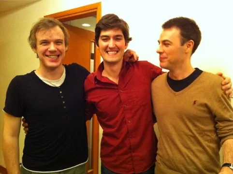 John Erik and two colleagues in Hong Kong